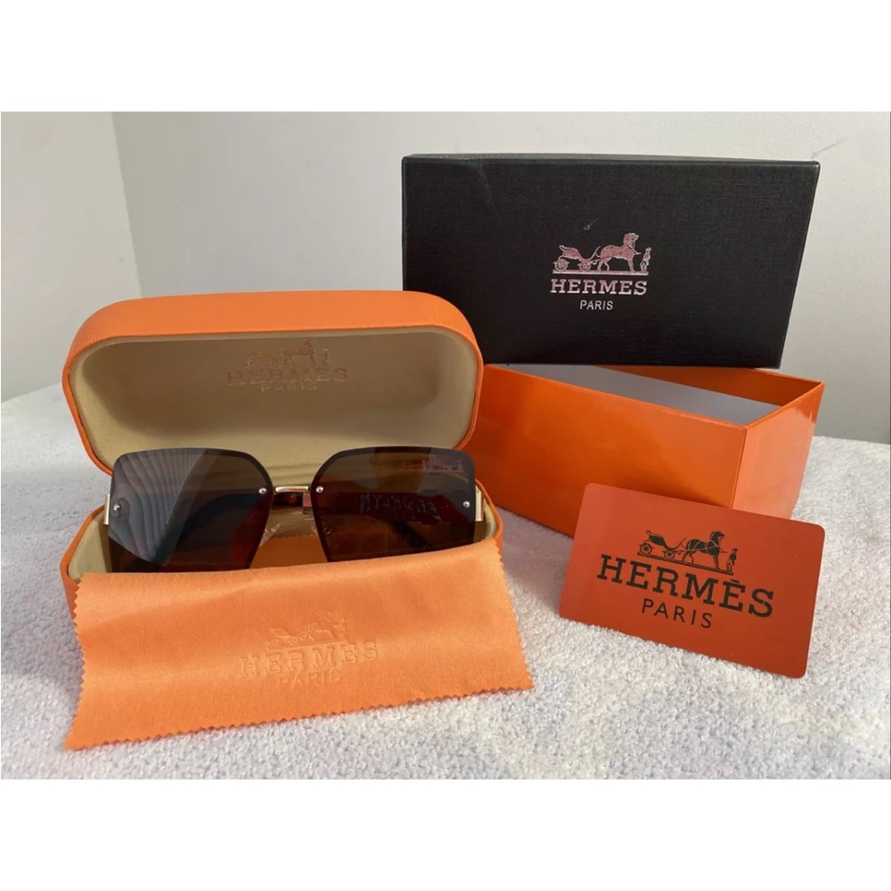 Hermès Fashion Sunglasses with Orange Case - Picture 4 of 13